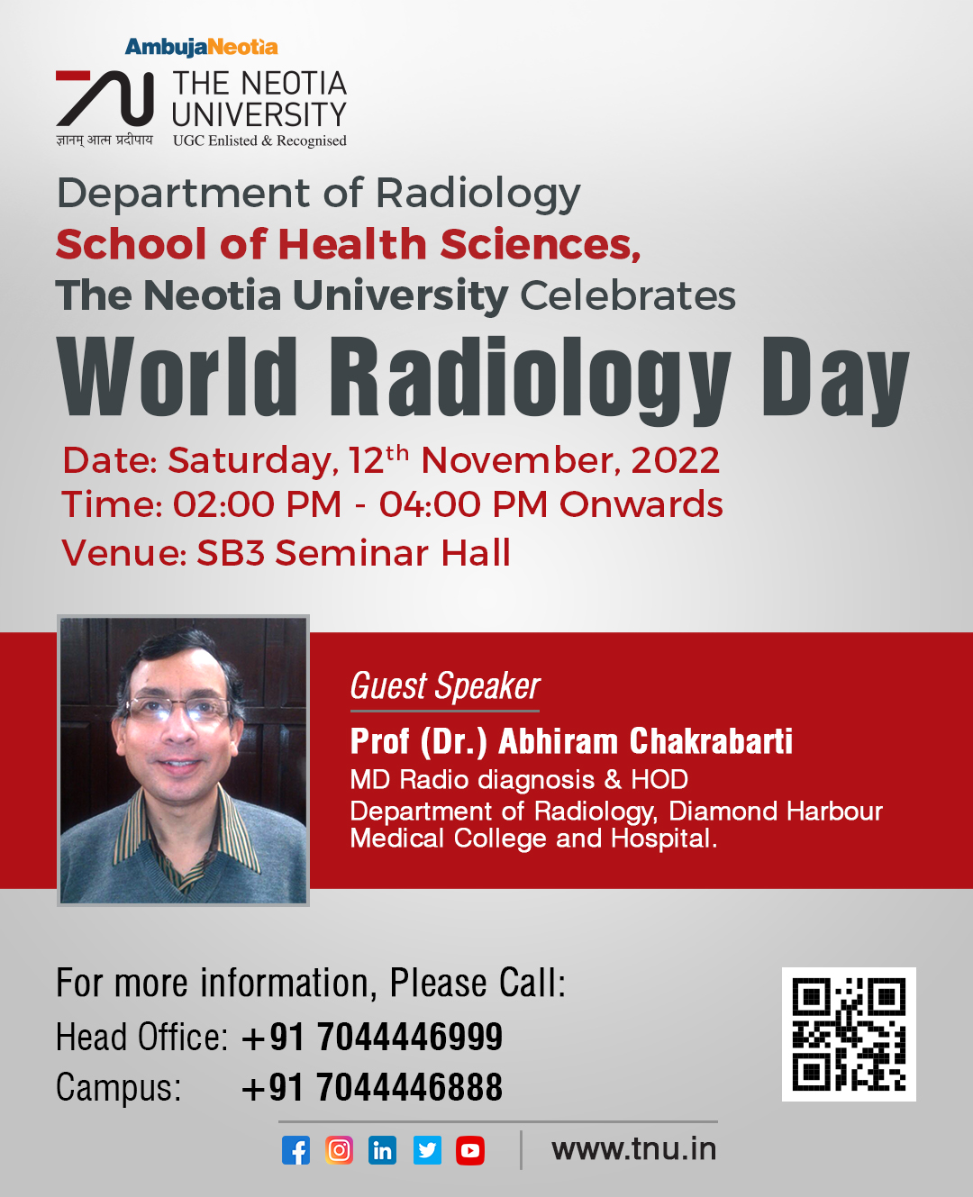 Celebrates World Radiology day Top Private University in Kolkata