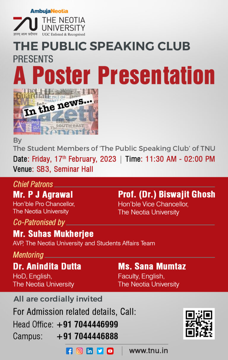 Presents A Poster Presentation by the Student members of “The Public